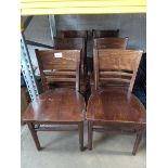 +VAT 6 x hardwood dining chairs