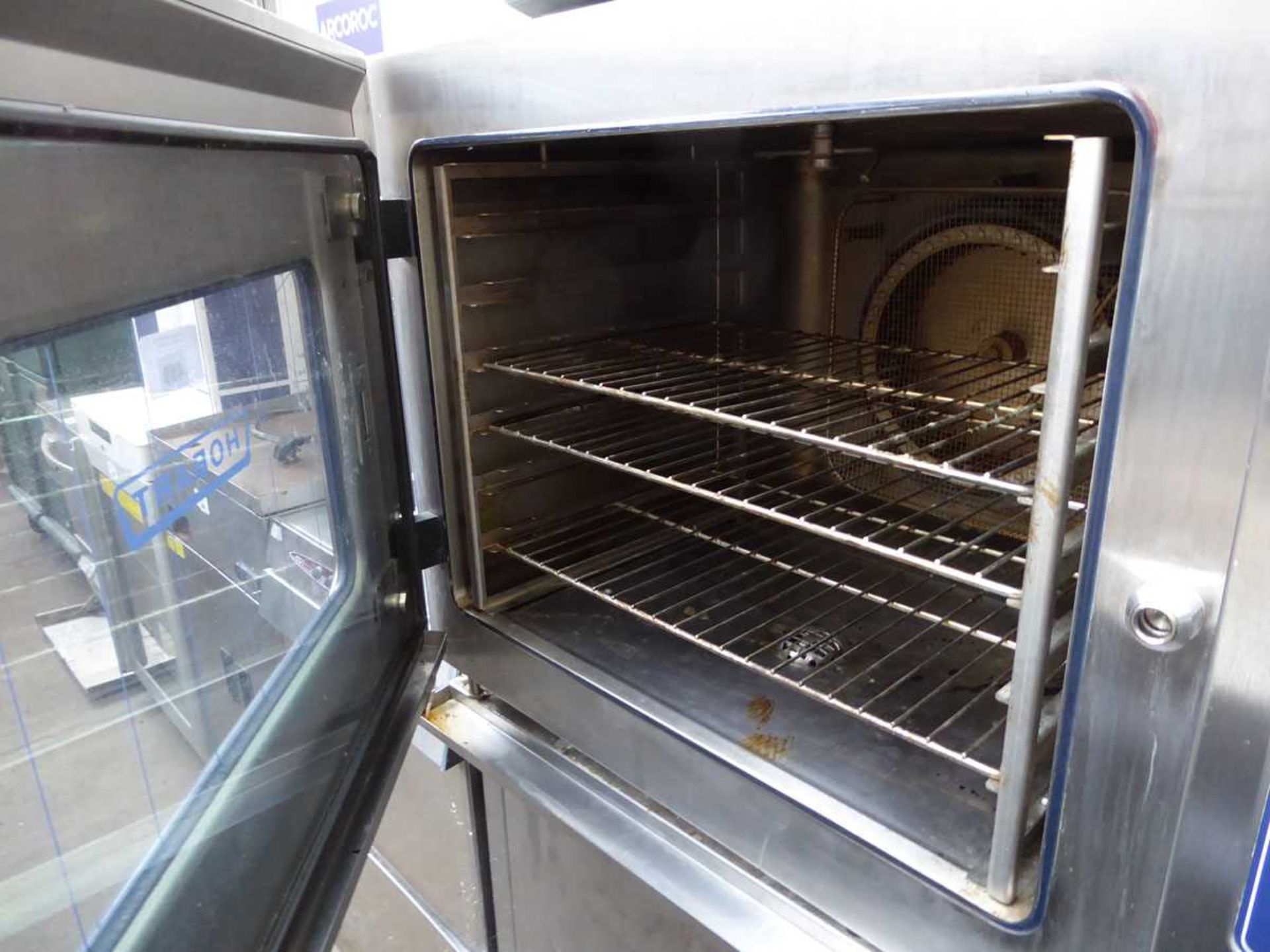 +VAT 90cm electric Hobart CSMUC0612LAE 6 grid combination oven on stand - Image 2 of 2