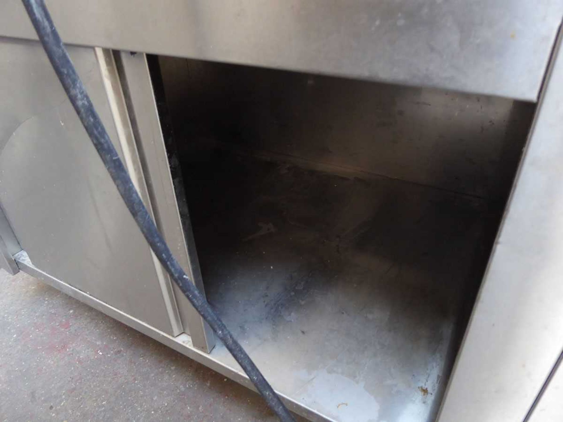 +VAT 110cm Inomak heated servery with bain-marie top and sliding cupboard under - Image 3 of 3