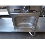 40cm stainless steel knee operated hand basin