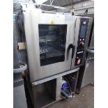 90cm electric Falcon Lainox type LXGEMTOX combination oven on stand We are unsure of the history