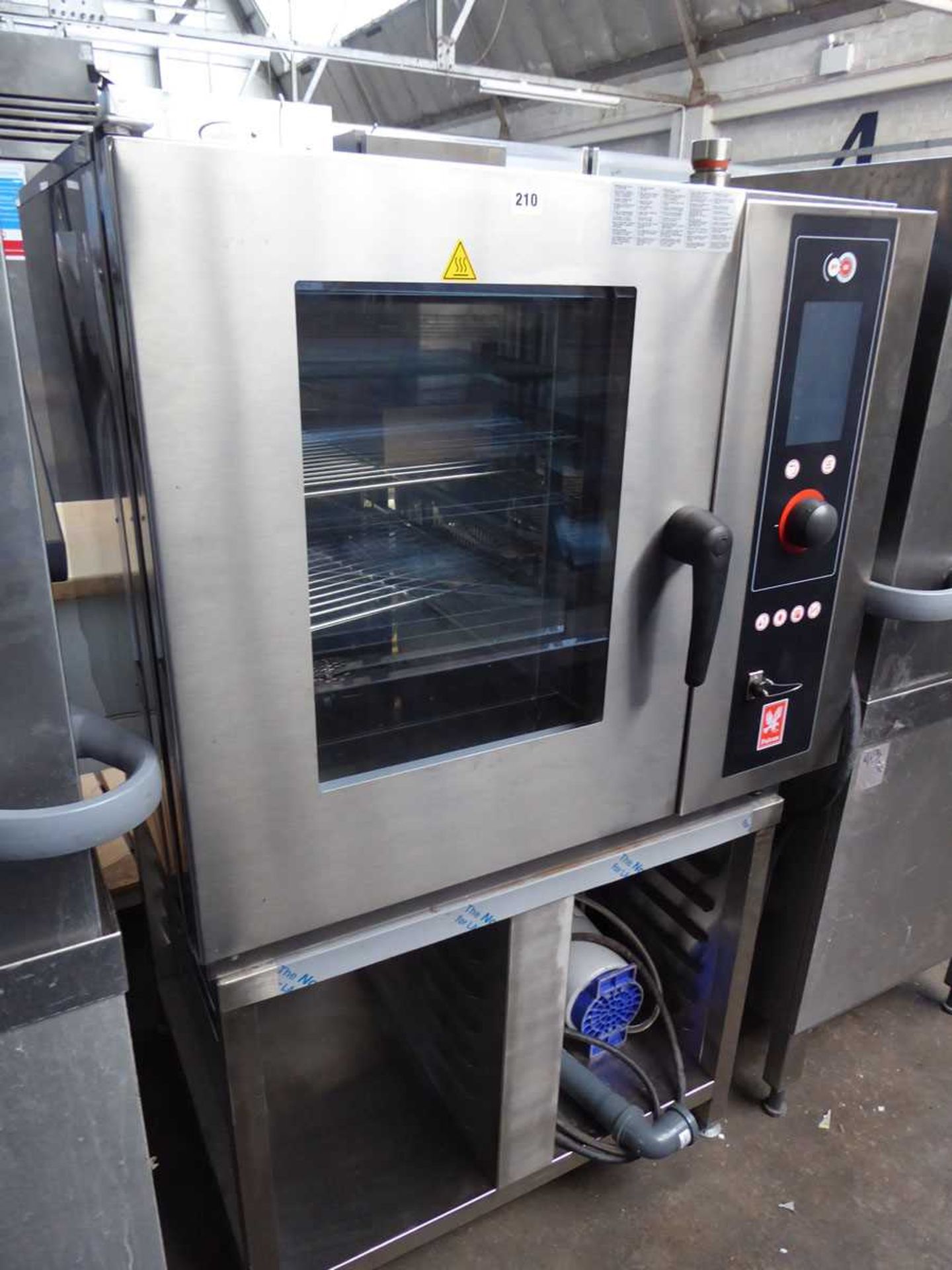 90cm electric Falcon Lainox type LXGEMTOX combination oven on stand We are unsure of the history