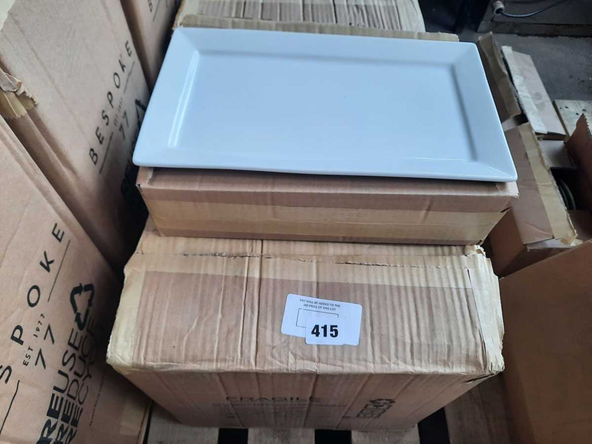 +VAT 3 x boxes of 24 rectangular side plates 30cm (72 in total)