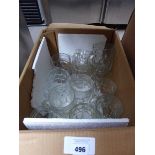 +VAT Box containing glass pint tankards