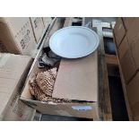 +VAT 3 x boxes of assorted small colour rimmed plates