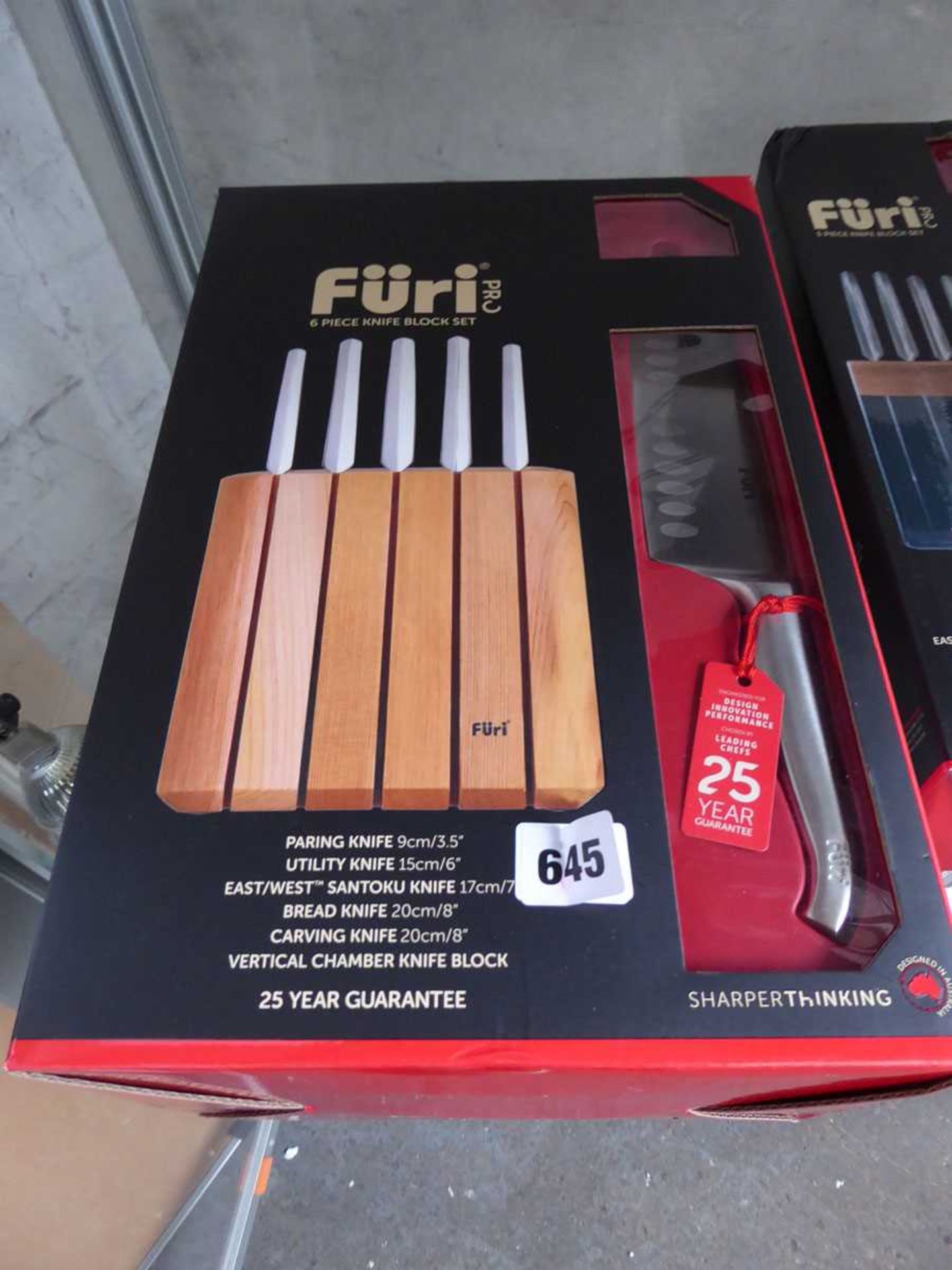 Furi Pro 6 piece knife block set