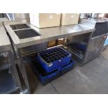 +VAT 122cm stainless steel preparation table with 2 cut outs to top