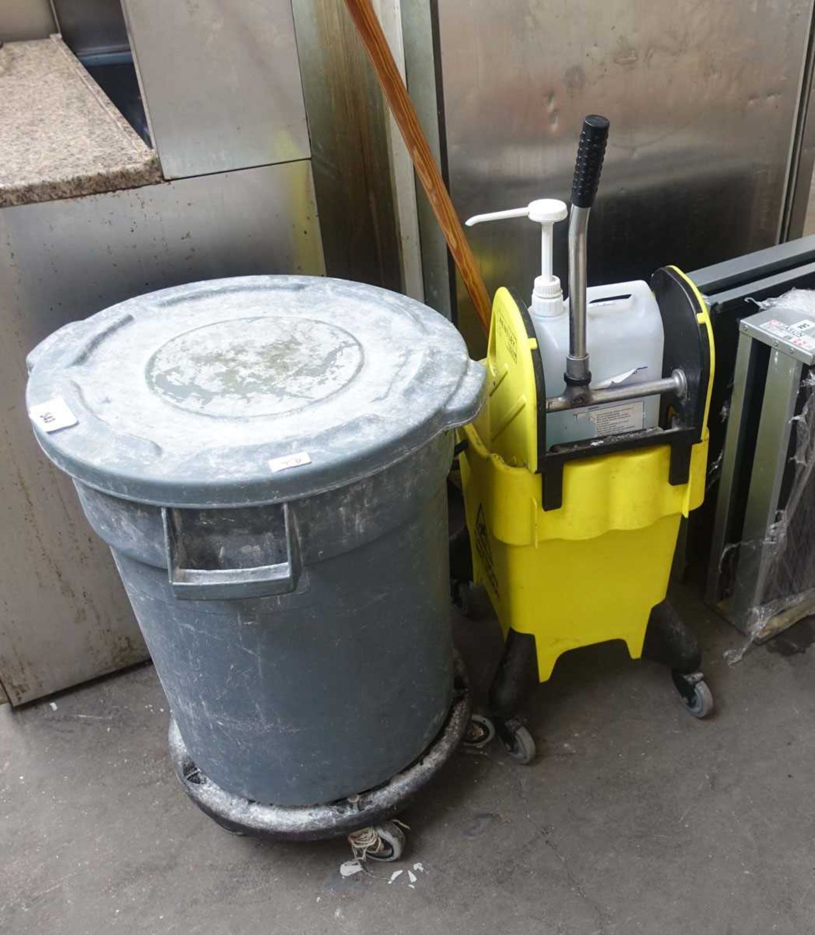 2 bins with 1 bin dolly