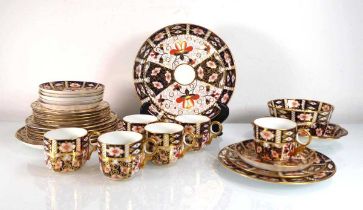 A Royal Crown Derby imari pattern coffee service comprising: 6 x coffee cans, 6 x saucers, 6 x