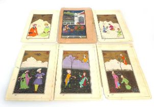 A collection of late 19th/early 20th century Indian/South East Asian hand-decorated book plates