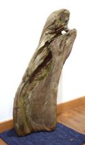 'Natural Driftwood Sculptures': a small organic garden structure, weathered, h. 95 cm *Provenance: