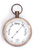 A silver-plated 'Goliath' pocket barometer