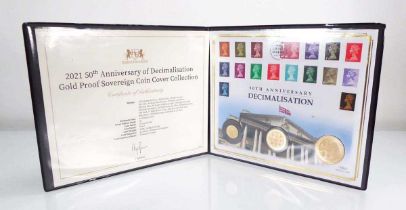 A Harrington & Byrne first day three-coin cover commemorating the 50th Anniversary of Decimalisation