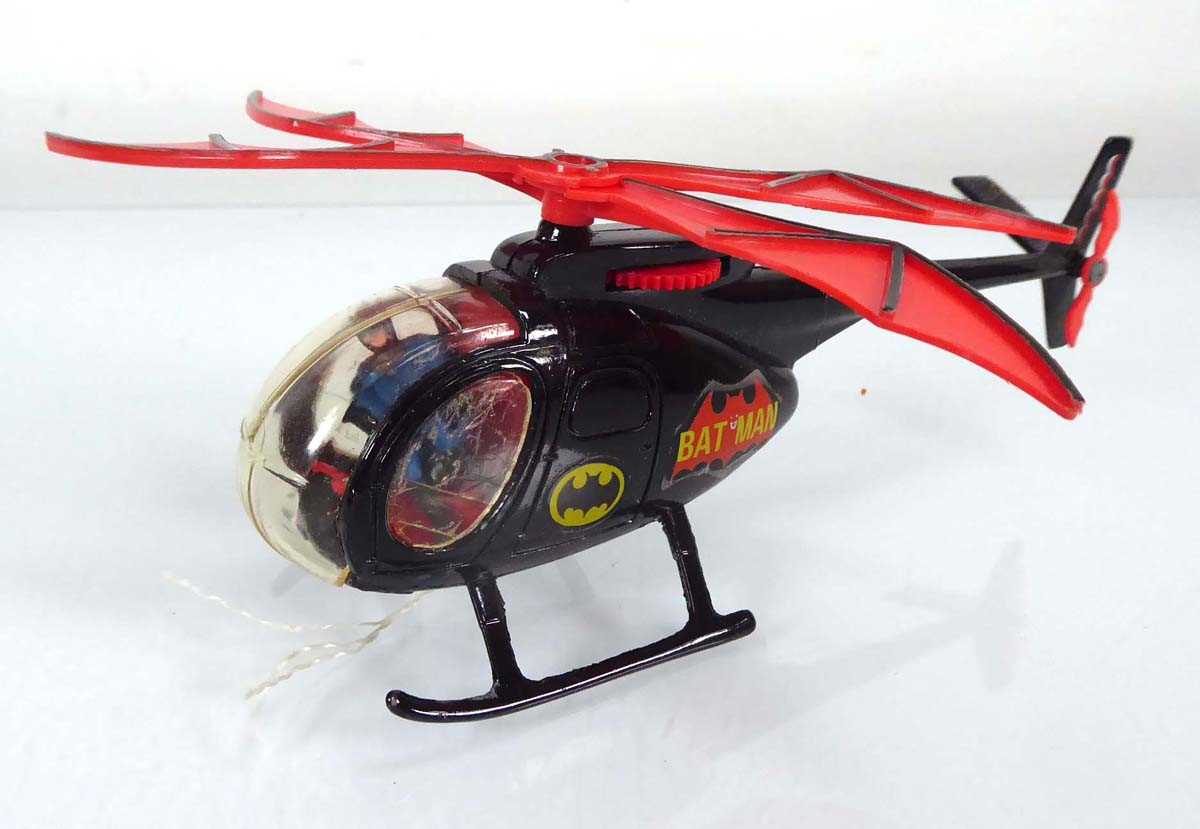 A Corgi GS40 Batmobile, Batboat on trailer and Batcopter gift set, boxed Box very poor - Image 5 of 12
