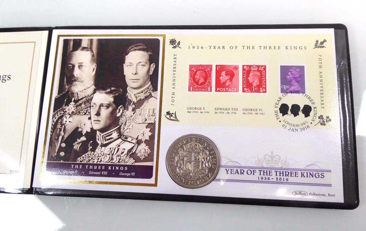 Three Harrington & Byrne first day crown covers commemorating the Royal Family, each containing a - Image 4 of 4