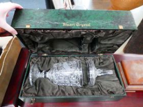 A Stuart Crystal covered urn commemorating 150 years of the RNLI, h. 33.5 cm, cased Case damaged