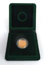 A Royal Mint proof sovereign dated 1980, cased