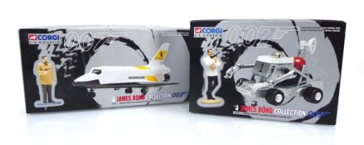 Two Corgi Classics James Bond 007 models comprising: 65401 space shuttle and Hugo Drax figure and