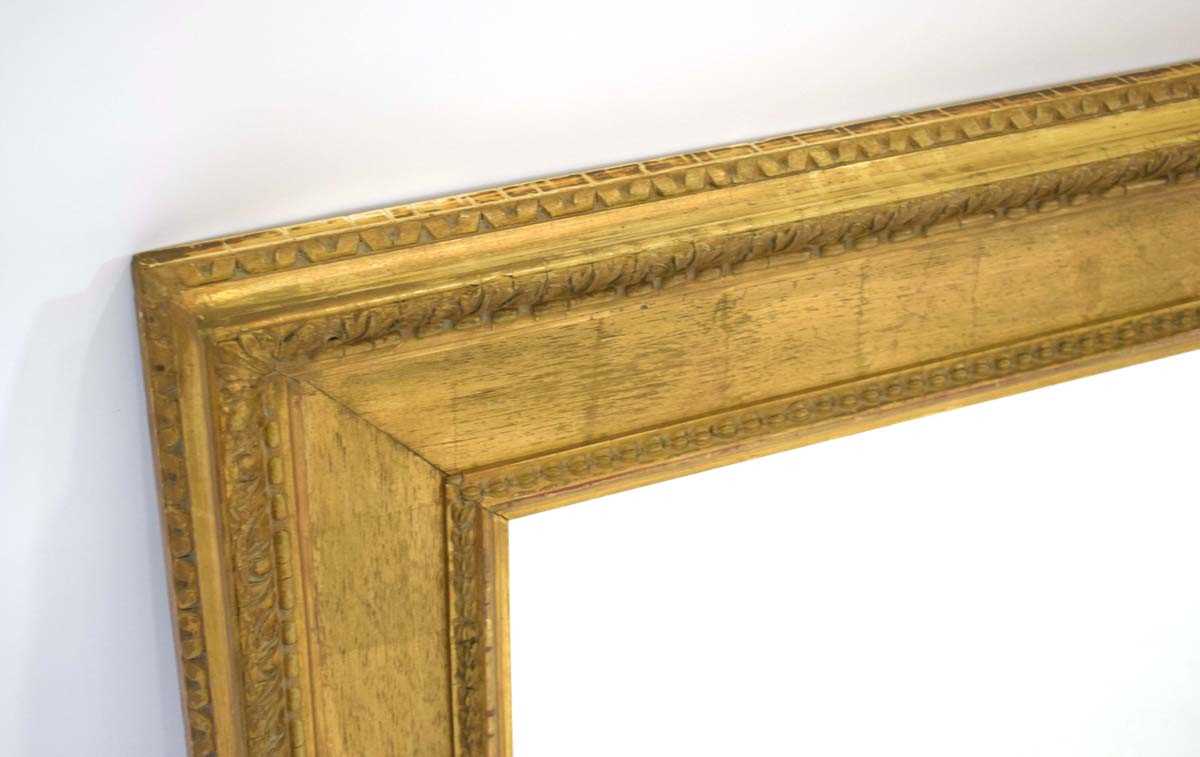 A rectangular giltwood wall mirror, 80 x 112 cm The aperature for the mirror is 21 x 33 inches. - Image 2 of 8