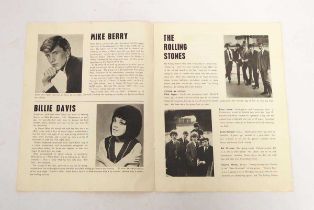 Original tour programme from the Rolling Stones All Stars '64 UK 1964 tour. Tour ran from February