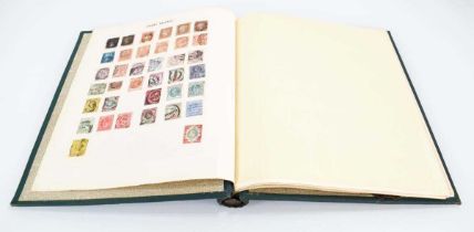 An album of Victorian and later stamps including two One Penny Reds, one Two Pence Blues and various