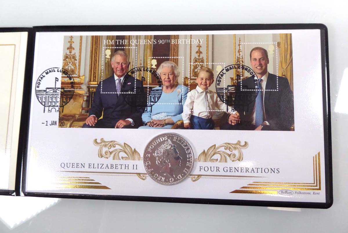 Three Harrington & Byrne first day crown covers commemorating the Royal Family, each containing a - Image 3 of 4