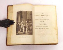 Three leatherbound volumes of The Lady's Magazine or Entertaining Companion for the Fair Sex: