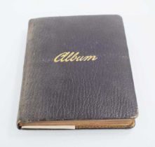 An autograph, quote and sketch album with entries from the 1920's and later including M E Gibson, HE