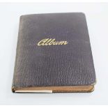 An autograph, quote and sketch album with entries from the 1920's and later including M E Gibson, HE