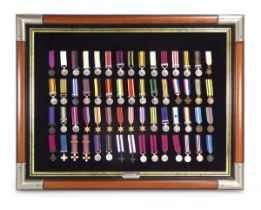 A limited edition set of miniature 'British Gallantry & Campaign Medals' by Danbury Mint, number