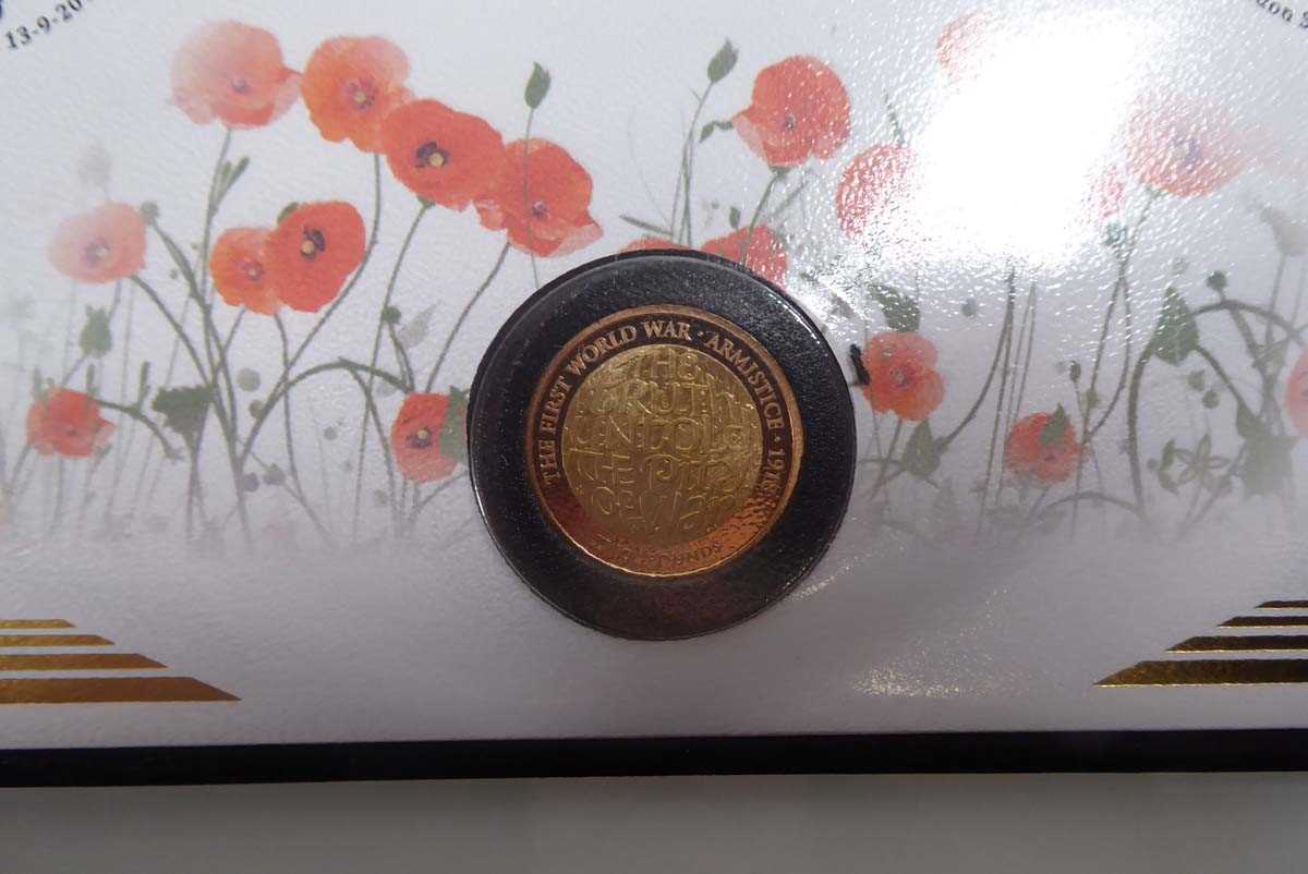 A Harrington & Byrne first day coin cover commemorating the Centenary of The Great War containing - Image 2 of 2