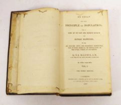 An Essay on the Principle of Population Volume 1 by T R Malthus (J Johnson, 1806). 1st volume of the