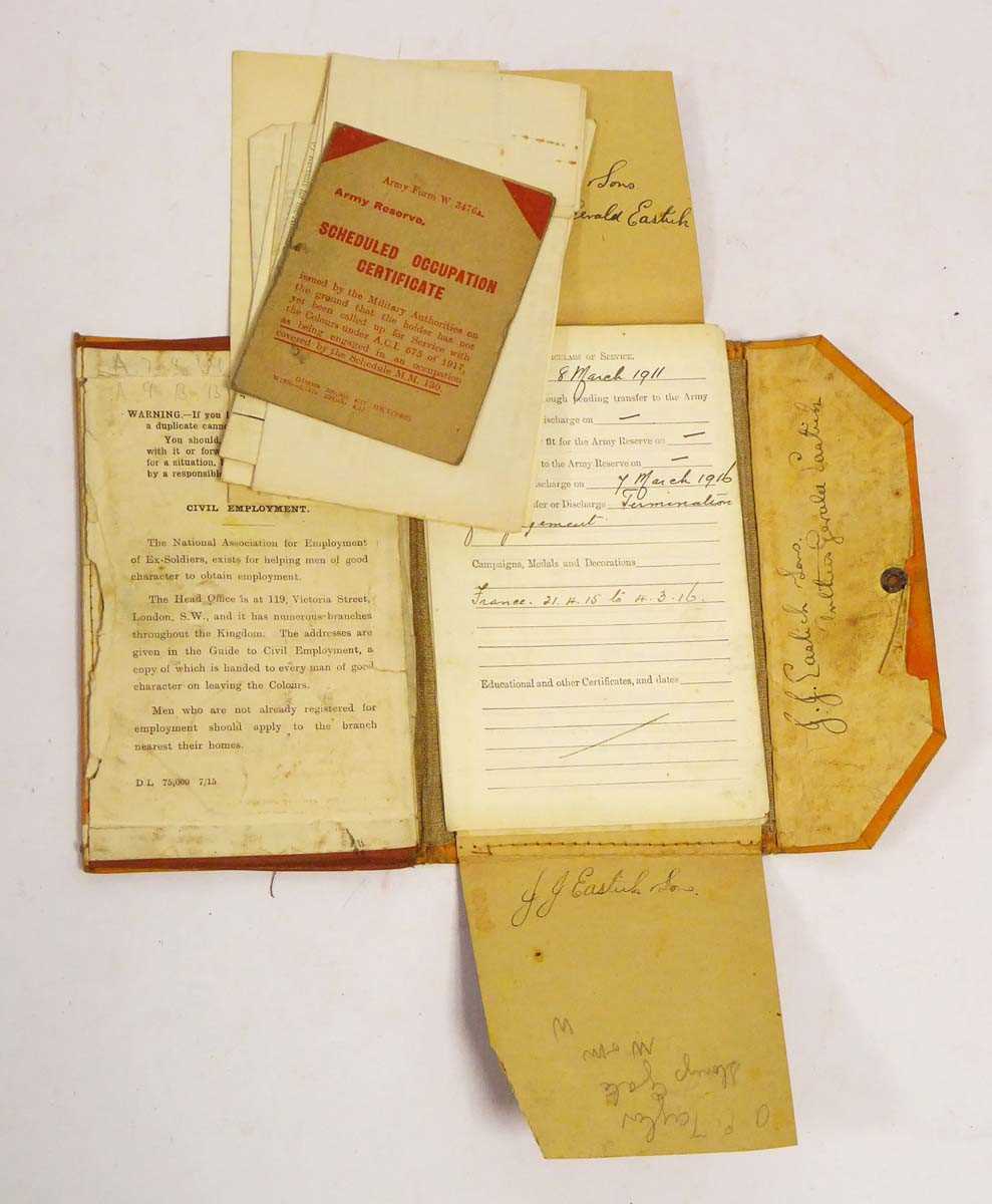 First World War message book and documentation pertaining to Sergeant Arthur Gerald Eastwick, - Image 5 of 6