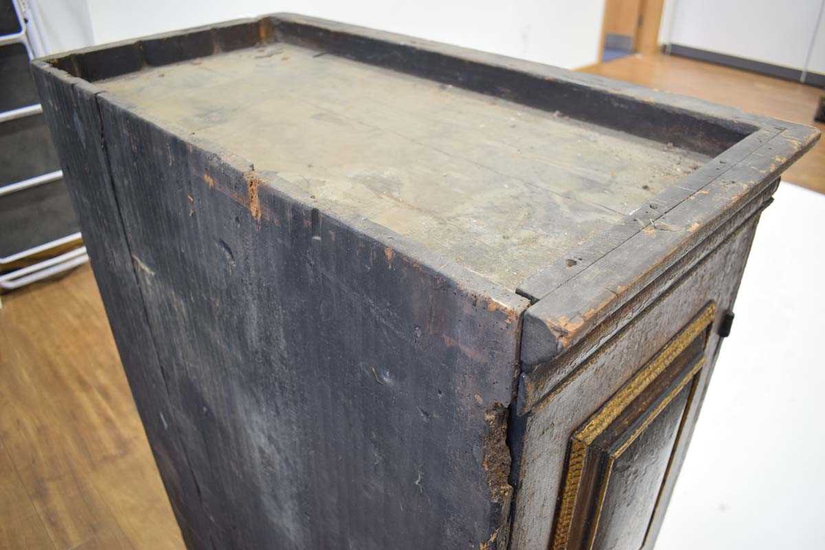 A chest-on-stand in the 17th century manner incorporating later elements, the pair of doors with - Image 26 of 30