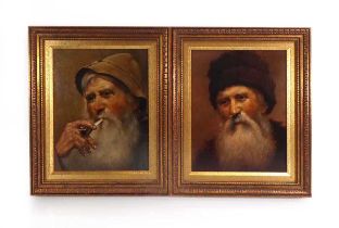 Bernd Finke (1902-1988), A bearded gentleman smoking a pipe, signed, oil on artists' board, 28.5 x