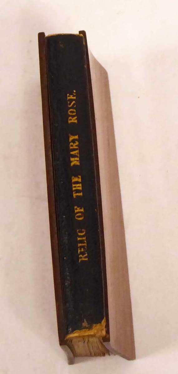 Miniature book, "Narrative of the Loss of the Mary Rose at Spithead" (1844, S. Horsey). The book has - Image 3 of 5