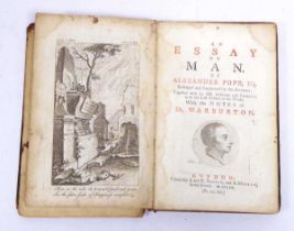 An Essay on Man by Alexander Pope. (J and R Tonson, 1760). Leather bound edition of Pope's work,