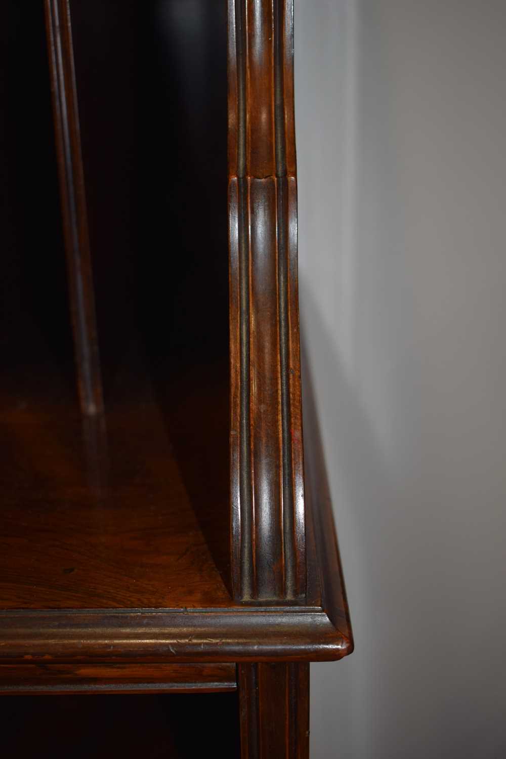 A late 19th/early 20th century rosewood music cabinet with vertical compartments over two shelves - Image 6 of 11