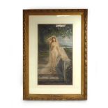 After Cress Wollett, 'The Sleepwalker' unsigned, coloured reproduction, 76 x 42 cm Framed and