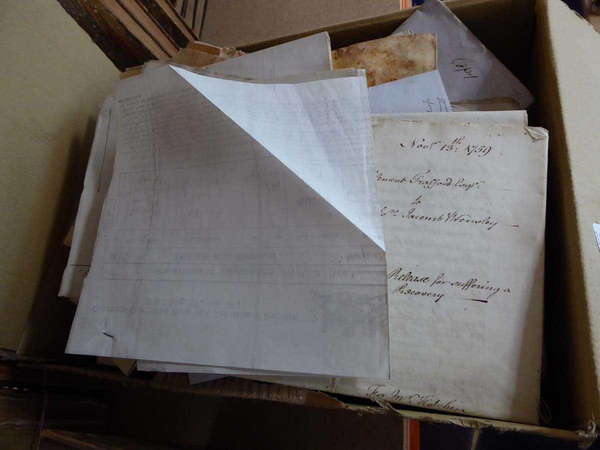 Box containing amount of property deeds, probates and wills from the 18th and 19th century, - Image 7 of 7