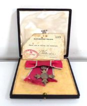 Order of the British Empire, a Members Medal (MBE) with Buckingham Palace ticket dated 30th June