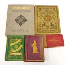 Five antique books on embroidery and needlework. History of Lace by Mrs Bury Pallister (Sampson
