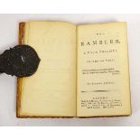 The Rambler in Four Volumes (London, 1767), leather binding with gilt lettering on spine, collecting