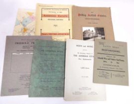 Original Early 20th.C. Estate, Farm & House Sale Auction Catalogues including Ashridge Estate,