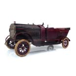 An early 20th century Doll et Cie, Germany, steam driven four-seater open touring car, black/