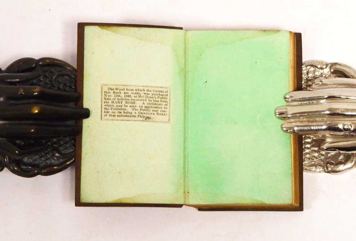 Miniature book, "Narrative of the Loss of the Mary Rose at Spithead" (1844, S. Horsey). The book has - Image 4 of 5