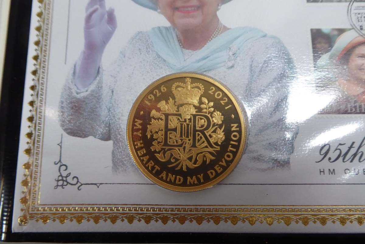 A Harrington & Byrne first day coin cover commemorating Queen Elizabeth II's 95th birthday - Image 2 of 3