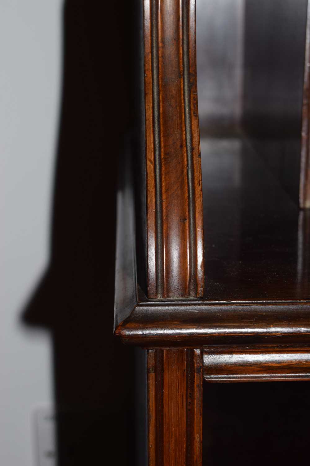 A late 19th/early 20th century rosewood music cabinet with vertical compartments over two shelves - Image 8 of 11