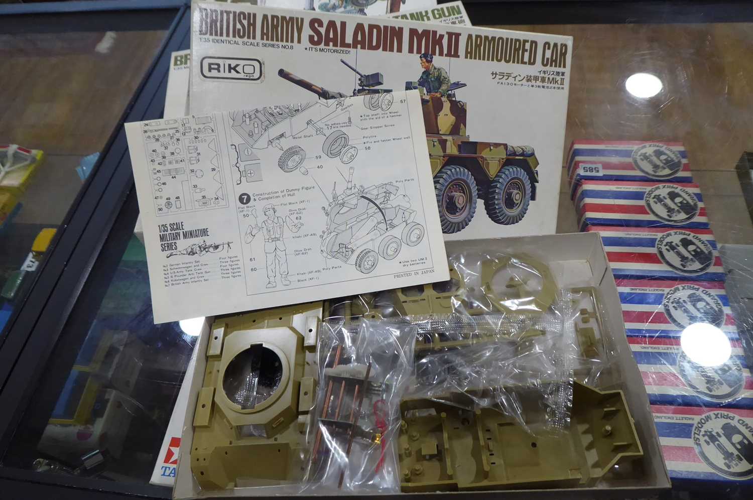 Six Tamiya 1:35 scale plastic military kits including: British Army Saladin MkII armoured car, - Image 6 of 10