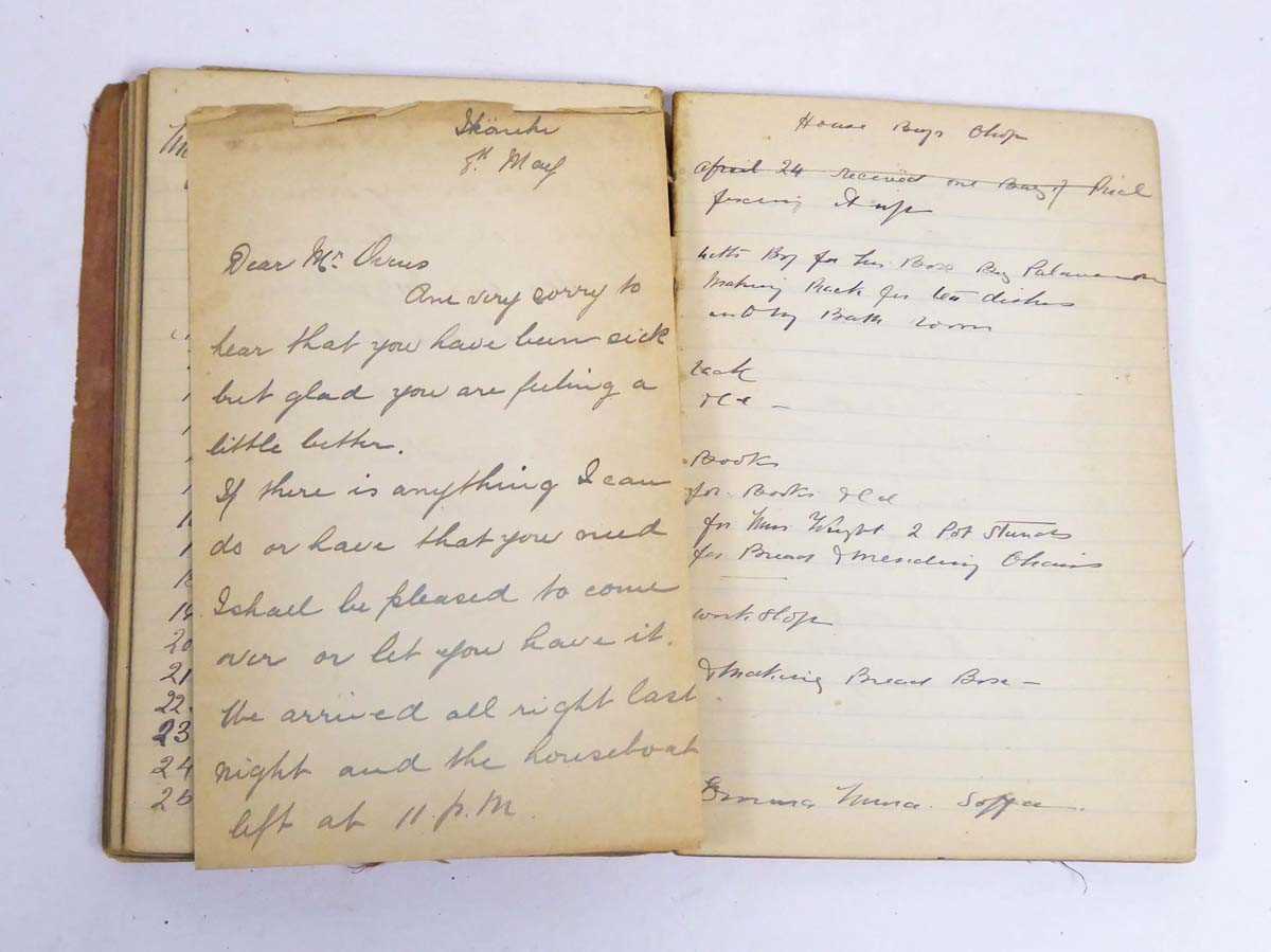 17 handwritten diaries from Charles Oven, who served with famed Scottish missionary Mary Slessor for - Image 7 of 13